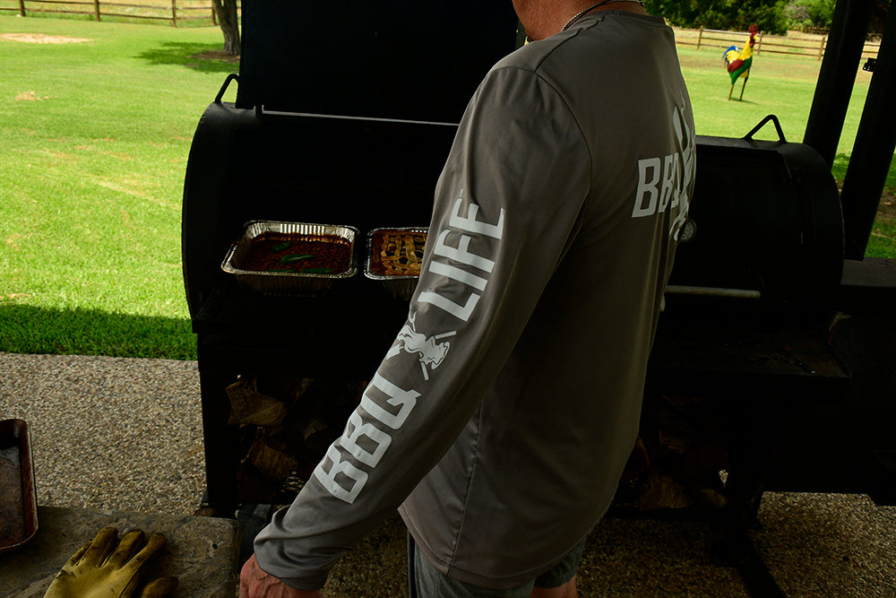 BBQ Life Long Sleeve Shirt - Charcoal